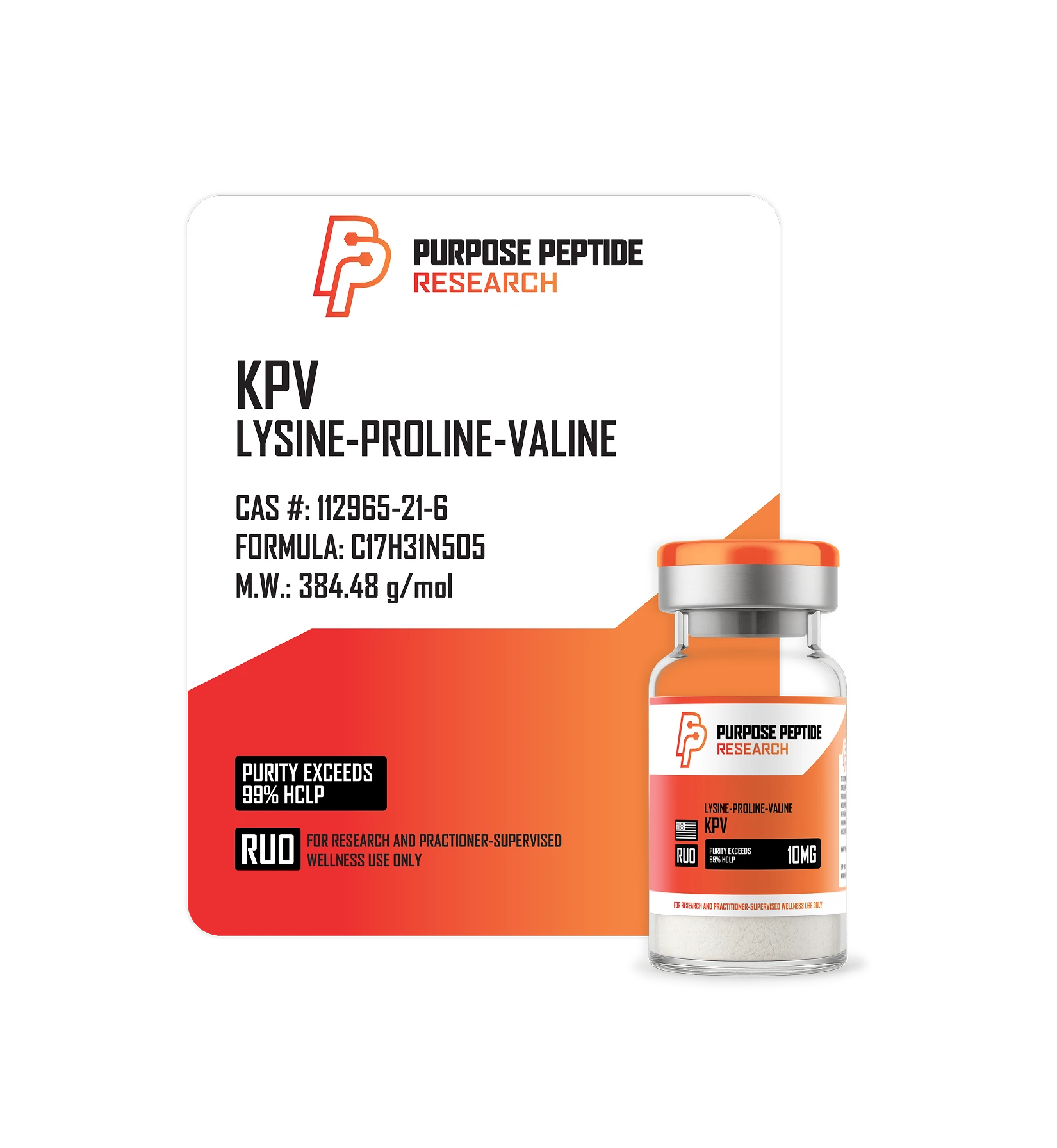 Purpose Peptide Research KPV (Lysine-Proline-Valine)